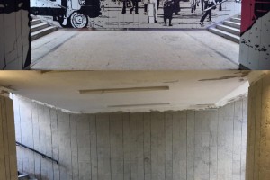 Prieš ir po. Viršuje matome, kaip Žemaičių perėja atrodė anksčiau, o apačioje – kaip atrodo šiandien.